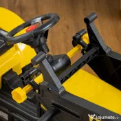 HOMCOM Tractor Copii pentru Copii de 3 Ani cu Pedale și Excavator, 167x41x52 cm, Galben | Aosom Romania