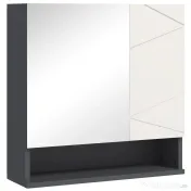 Dulap de Baie cu Oglinda, Dulap de Depozitare pentru Baie Montat pe Perete cu Rafturi Reglabil, Gri Deschis 55x17x55cm Kleankin | Aosom Romania 