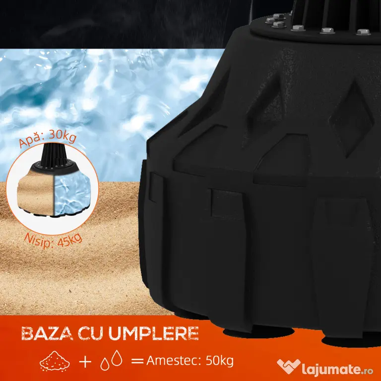 SPORTNOW Sac de Box Independent, Sac de Box Greu cu Tinta Reglabila si Baza cu Greutate Stabila, pentru Box sau Kickboxing | Aosom Romania