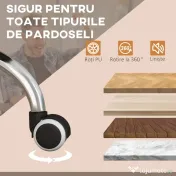 Vinsetto Scaun de Birou Masaj cu Vibrații și Căldură din Piele PU Suport Picioare Cotiere Spătar Rabatabil Maro | Aosom Romania