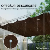 Outsunny Acoperiș Pergolă, Copertină Retractabilă pentru Soare, Protecție UV30+, 3 x 2.15m, Gri Închis | Aosom Romania 