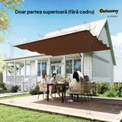 Outsunny Acoperiș Pergolă, Copertină Retractabilă pentru Soare, Protecție UV30+, 3 x 2.15m, Gri Închis | Aosom Romania 