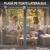 Outsunny Foisor tip pop-up 3 x 3(m),20 lumini LED alimentate de la soare,geanta cu roti, 4 saci de greutate, inaltime reglabila, Gri | Aosom Romania 