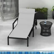 Outsunny Pernă de Lux pentru Șezlong Exterior cu Tetieră și Legături, Perfectă pentru Relaxare, Gri Deschis | Aosom Romania 