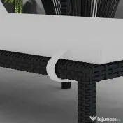 Outsunny Pernă de Lux pentru Șezlong Exterior cu Tetieră și Legături, Perfectă pentru Relaxare, Gri Deschis | Aosom Romania 