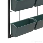 Outsunny Jardiniera de perete pe 3 nivele cu 6 ghivece pentru interior si exterior, Jardiniera cu montare pe perete