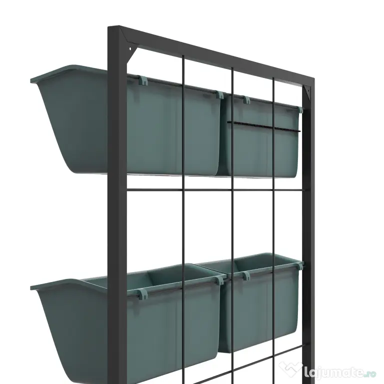 Outsunny Jardiniera de perete pe 3 nivele cu 6 ghivece pentru interior si exterior, Jardiniera cu montare pe perete