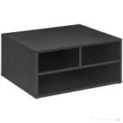 HOMCOM Cabinet pentru Imprimantă cu 2 Rafturi, Birou din Lemn și Cabinet de studiu cu Roți, 47x40x22.5 cm, Negru | Aosom Romania 