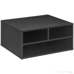 HOMCOM Cabinet pentru Imprimantă cu 2 Rafturi, Birou din Lemn și Cabinet de studiu cu Roți, 47x40x22.5 cm, Negru