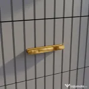 HOMCOM Comodă Modernă cu 4 Sertare, Unitate Sertar Depozitare cu Picioare din Aluminiu, 60x40x90 cm, Gri Închis 