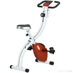 SPORTNOW Bicicletă Fitness Magnetică Pliabilă cu 8 Niveluri de Rezistență, Șa Reglabilă, din Oțel, 97x43x110 cm, Roșu