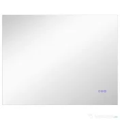 HOMCOM Oglindă de Baie LED cu Ramă, Anti-Abur, 3 Temperaturi de Culoare și Memorie, 80x60x4 cm, Transparent | Aosom Romania