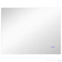 HOMCOM Oglindă de Baie LED cu Ramă, Anti-Abur, 3 Temperaturi de Culoare și Memorie, 80x60x4 cm, Transparent | Aosom Romania