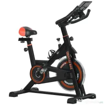 HOMCOM Bicicletă Fitness Volant Reglabil Alb | Aosom Romania