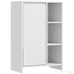 Homcom Dulapior Baie – Alb, 53×30×80 cm, Cu Rafturi si Usa