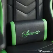 Vinsetto Scaun Gaming cu Înălțime Reglabilă, Scaun Gaming Ergonomic cu Spătar Rabatabil, 65x65x121-129 cm, Negru | Aosom Romania 