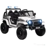 AIYAPLAY Mașină Electrică pentru Copii Off-Road 12V cu Dublu Motor, Vârsta 3-6 Ani, Telecomandă și Lumini, Albă