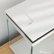 PawHut Acvariu de Sticlă pentru Pești cu Iluminare LED, Filtru și Pompă de Apă, 38x26x38 cm, Alb | Aosom Romania