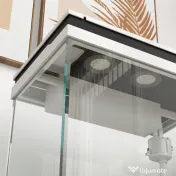 PawHut Acvariu de Sticlă pentru Pești cu Iluminare LED, Filtru și Pompă de Apă, 38x26x38 cm, Alb | Aosom Romania