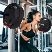 SPORTNOW Set Gantere cu 2 Discuri de 10 kg și 5 kg cu 3 Găuri, Gantere din Polipropilena și Nisip, Ø27x4,5 cm, Negru | Aosom Romania 