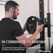 SPORTNOW Set Gantere cu 2 Discuri de 10 kg și 5 kg cu 3 Găuri, Gantere din Polipropilena și Nisip, Ø27x4,5 cm, Negru | Aosom Romania 