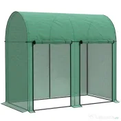 Outsunny Seră de grădină 2 m² dim. 2L x 1l x 1,78H m 2 Uși cu fermoar rulabile Oțel PE Densitate înaltă 140 g/m² Anti-UV alb | Aosom Romania 