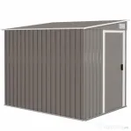 Outsunny Casă din Metal Galvanizat 7 x 5ft, cu Ușă Glisantă | Aosom Romania