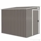 Outsunny Casă din Metal Galvanizat 7 x 5ft, cu Ușă Glisantă | Aosom Romania 