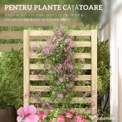 Outsunny Strat pentru Grădină Înălțat cu Fund Deschis, 115x60x110 cm, Lemn Natural | Aosom Romania 