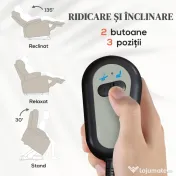 HOMCOM Fotoliu cu Ridicare Electrică la 135°, Telecomandă, Suport pentru Picioare și Buzunar Lateral, 62x86,5x98 cm, Bej | Aosom Romania