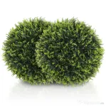 HOMCOM Set de 2 Plante Artificiale Rotunde cu Frunze de Cedru pentru Casă și Grădină Ø45 cm, Verde