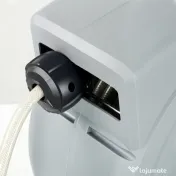 Outsunny Tambur Automat pentru Furtun, Montaj pe Perete și Portabil, Lungime 30+2 m, Sistem de Blocare și 7 Tipuri de Jeturi, Verde