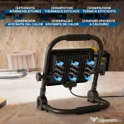 HOMCOM Lampă de Lucru LED, Portabilă și Rezistentă la Intemperii, 25,5x16x25,5 cm, Negru | Aosom Romania 