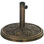 Outsunny Bază pentru Umbrelă de 12 kg cu Manetă Integrată, din Rășină, Metal și Ciment, Ø46x33 cm, Bronz
