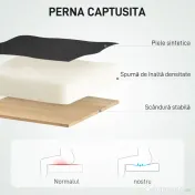 HOMCOM Scaun de Birou cu Masaj prin Vibrații, Spătar Înalt și Înălțime Reglabilă, 66x64x113-121 cm, Negru | Aosom Romania 