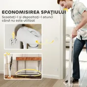 PawHut Gard Extensibil pentru Câini 0-144cm cu Blocare Automată, Alb | Aosom Romania 