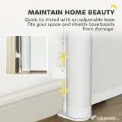 PawHut Gard Extensibil pentru Câini 0-144cm cu Blocare Automată, Alb | Aosom Romania 