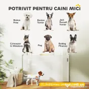 PawHut Gard Extensibil pentru Câini 0-144cm cu Blocare Automată, Alb | Aosom Romania 