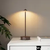 HOMCOM Lampă de Masă Reîncărcabilă cu USB, Lampă Fără Fir cu Temperatura Culorii Reglabilă 3000K/4500K/6500K, Control Touch, Autonomie 4-8 Ore, Cafea | Aosom Romania