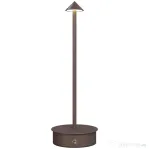 HOMCOM Lampă de Masă Touch Reîncărcabilă cu USB, Reglabilă 3000K/4500K/6000K, Autonomie 4-8 Ore, Cafeniu