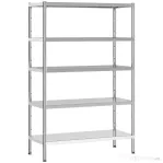 HOMCOM Raft de Bucătărie cu 5 Niveluri Reglabile pe 13 Înălțimi Diferite, din Oțel Inoxidabil, 91x40x139 cm, Argintiu