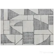 HOMCOM Covor Modern Antiderapant cu Linii Geometrice, din Poliester Multicolor, 230x160x0.7 cm