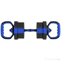 SPORTNOW Set Greutăți Fitness 6 în 1 Multifuncțional, 20 kg din Plastic și Nisip, 125x18x18 cm, Albastru | Aosom Romania