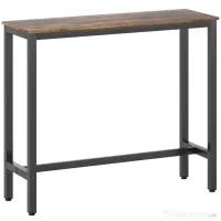 HOMCOM Masă Bar Rectangulară Înaltă, Masă de Bucătărie Înalta cu Structură din Oțel, Negru | Aosom Romania