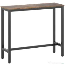HOMCOM Masă Bar Rectangulară Înaltă, Masă de Bucătărie Înalta cu Structură din Oțel, Negru | Aosom Romania