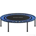 SPORTNOW Trambulină Elastică Fitness cu 36 de Corzi din Oțel și PP, Ø114x31 cm, Albastru | Aosom Romania