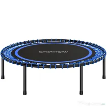 SPORTNOW Trambulină Elastică Fitness cu 36 de Corzi din Oțel și PP, Ø114x31 cm, Albastru | Aosom Romania