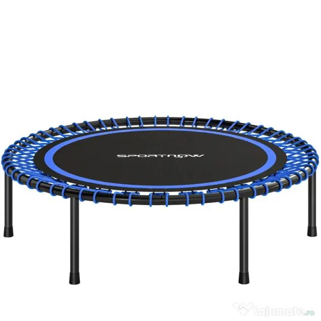 SPORTNOW Trambulină Fitness cu 36 Corzi din Oțel și PP, Ø114x31 cm, Albastru