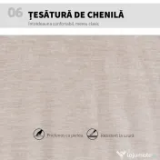 Scaun de Birou HOMCOM, Reglabil, Înclinabil și Rotativ, din Chenille și Oțel, 62x67x83-93 cm, Bej | Aosom Romania