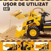 AIYAPLAY Ruspa Electrică pentru Copii 3-6 Ani Marca Oficială Caterpillar 12V cu Telecomandă, Galben | Aosom Romania